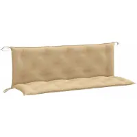 vidaXL Coussins pour banc de jardin, lot de 2, mélange de couleurs beige, 150x50x7 cm, tissu