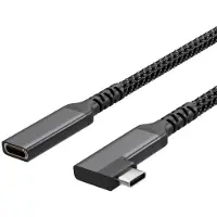 Flexline Flexline-Câble d'extension USB-C, 3.2, 90°, PD, textile, 1,5m