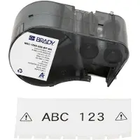 Brady M5C-1500-595-WT-BK ruban vinyle 38,1 mm x 7,62 mm (d'origine) - noir sur blanc