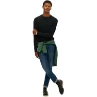 Superdry Classic Essential Grandad Long Sleeve T-shirt Noir L Homme