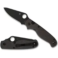 Spyderco Couteau pliant ButtonUp Carbon Fiber, noir