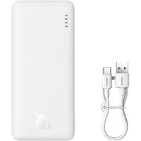 Baseus Batterie externe PPQD090002, 10 000 mAh, 20 W, blanc