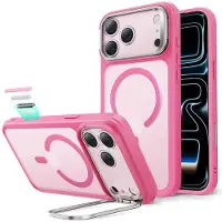 ESR - Classic Hybrid HaloLock Kickstand - iPhone 17 Pro - Frosted Pink (Apple iPhone 17 Pro), Coque pour téléphone portable, Pink
