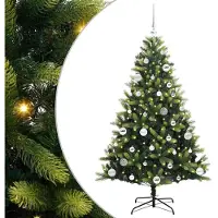 vidaXL Arbre de Noël artificiel à charnières 150 LED Vert 150 cm