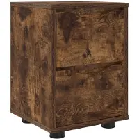 vidaXL Table De Chevet Chêne Fumé 30,5 X 30 X 43 Cm Bois D'ingénierie