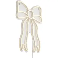 QAZQA Applique murale néon blanc chaud avec LED - Bow