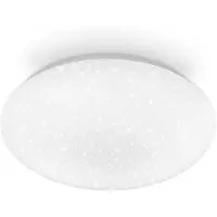 Briloner Plafonnier LED intensité variable Ø28 x 6,5 cm rond 16 W 2000 lm 4000 K blanc neutre ciel étoilé blanc - Lampe plafond pour salon chambre couloir