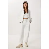 Happiness İstanbul Pantalons de tailleur blanc naturel