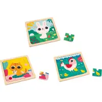 Janod Trio Puzzle Multicolore Enfants