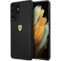 Ferrari Coque Samsung Galaxy S21 Ultra On Track Noire perforée