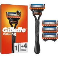 Gillette Rasoir Fusion5 pour homme, 1 rasoir, 4 lames de rechange, avec bande lubrifiante