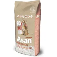 ASAN Cat Pure Ökostreu für Katzen und Frettchen 42 l (Absorption rapide, Non poussiéreux, 8 kg)