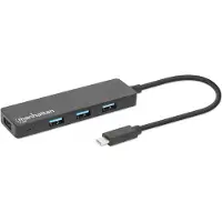Manhattan 164924 4-Port USB 3.2 Gen 1 Hub C-Stecker auf 4x A-Buchse