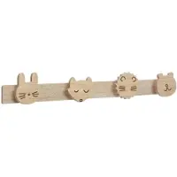 Atmosphera Porte-manteau mural pour enfants en bois