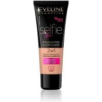 Eveline Cosmetics Selfie Time Fond De Teint Et Correcteur 2 En 1 Couleur 02 Ivoire 30 Ml