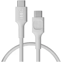 Green Cell Kabelis PowerFlex Fast Charging USB Type-C Male - USB Type-C Male 100W White 0.3m 5904326376199
