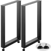 Vevor Pieds de Table en Métal 2PCS Pied de Table Basse et Table à Manger Industriel de Charge Maximal 1000 kg de Pieds en Forme Carrée pour Maison
