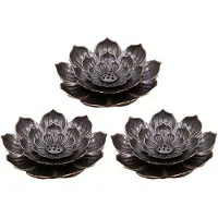 Torribaly BrûLeur D'Encens 3 PièCes, Porte-Encens pour Bâtons, Porte-Bâton D'Encens Lotus avec Cendrier Amovible