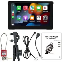 Typecat ÉCran IPS de 7 Pouces pour Moto, Carplay Sans Fil, Android Auto, Navigation GPS, Enregistreur de Conduite, éCran éTanche IP65