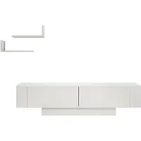 Norda Design Meuble TV Woody Fashion | 150 x 32 x 42 cm | Blanc