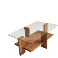 Skye Decor , Babylon, tables basses, bois, verre, 105 x 40 x 60 cm