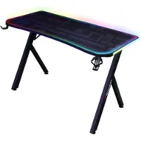 X Rocker Lumio XL Gaming Desk avec éclairage LED contrôlé par application sur 3 côtés