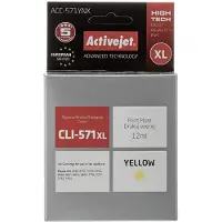 ActiveJet Cartouche d'encre ACC-571YNX (remplace Canon CLI-571XLY ; Supreme ; 12 ml ; jaune)