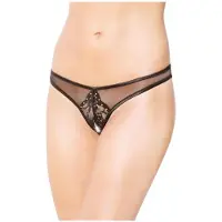 Softline Femmes, Sous-vêtements, Tanga 2442 - noir S/M, Noir, (Une unité par pack, M, S)