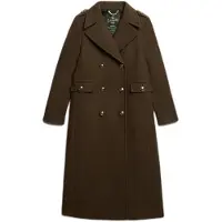 Superdry Double Breasted Wool Coat Marron XS Femme
