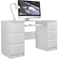 Top E Shop Bureau pour ordinateur Topeshop KUBA BIEL MAT Blanc