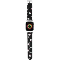 Hello Kitty Bracelet Apple Watch 38 mm à motifs de nœuds noirs