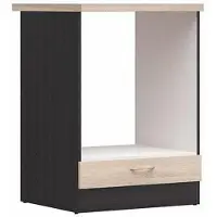 Bigbuy JUNONA Meuble bas four 60 cm - Plan de travail - Chene sonoma