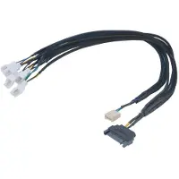 Akasa Câble de distribution Flexa FP5S PWM (5 ventilateurs) - sleeved (45 cm, PWM à 4 broches, SATA)