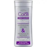 Joanna Ultra Color, shampooing argenté pour cheveux blonds, décolorés et gris, nuances argentées, blond cendré, 400 ml