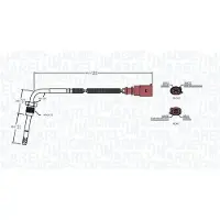 MAGNETI MARELLI Sonde De Température Des Gaz D'échappement Vw Polo 1.6Tdi 09-