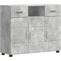 vidaXL Armoire en bois Béton Gris 88,5 x 30,5 x 73 cm Bois composite