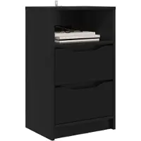 vidaXL Table de chevet Noir 40 x 30 x 467 cm Bois d'ingénierie