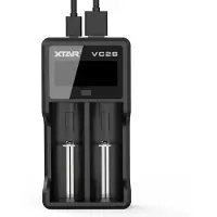 XTAR VC2S Chargeur micro USB, Li-Ion, 2 slots, écran CLCD (Chargeurs sans batterie)