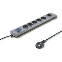 Qoltec Parasurtenseur 50165 Gris 6 prise(s) AC 230 V 1,8 m