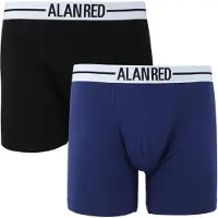 Alan red Lot de 2 Boxer-shorts Foncé Noir Bleu foncé Bleu taille M