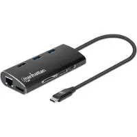 Manhattan 152440 USB -C 3.2 Gen 1-Adapter,HDMI,USB,USB-C-PD,RJ45,SD