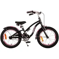 Volare Vélo enfant Miracle Cruiser - Fille - 16 pouces - Noir Mat - Prime Collection
