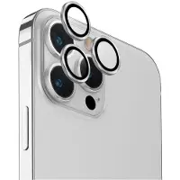 Uniq Optix Aluminium Lens Protector pour iPhone 14 Pro 6.1" / 14 Pro Max 6.7" argent sterling szkł (Apple iPhone 14 Pro Max), Téléphone portable : film de protection, Argent