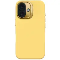 Decoded Coque arrière en silicone anti-microbienne avec MagSafe pour iPhone 16 - Jaune (Apple iPhone 16), Coque pour téléphone portable, Jaune
