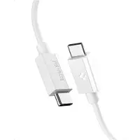 Spigen - Data Cable Essential (EB6010CC) - Fast Charging, 2x Type-C, 60W, 480Mbps, 1m - White (1 m, USB 2.0, 60 W)