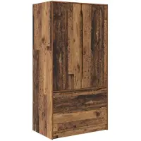 vidaXL Armoire avec porte, bois recyclé, 79,5 x 49 x 156 cm, aggloméré