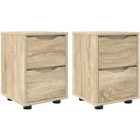 vidaXL Tables de chevet 2 pcs Chêne Sonoma 30,5 x 30 x 43 cm