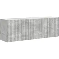 vidaXL : Meuble mural pour télévision, 2 pièces, béton gris, matériau composite bois