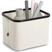 Zeller Panier de rangement polyester/bambou 40.5x33x30 cm (33 cm)