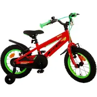 Volare Vélo pour enfants Rocky - Garçons - 14 pouces - Rouge - Deux freins à main